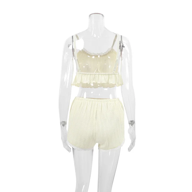 Mumaroho 2024 Spring Summer Women Sexy Shorts Set Solid Camis 2 Two Piece Matching Sets For Women