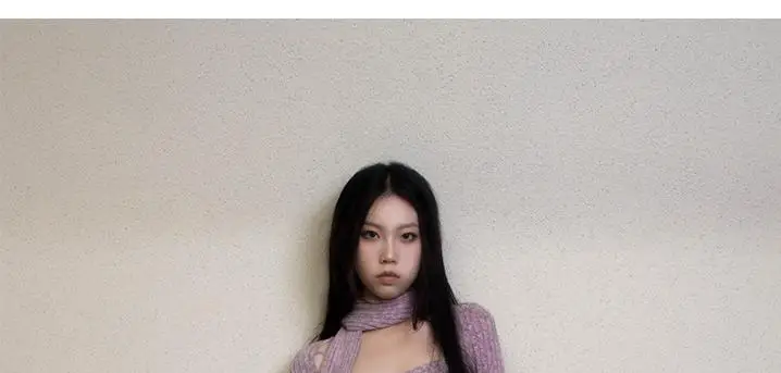 Karrram Japanese Y2k Short Cardigan With Scarf Korean Fashion Purple Knitwears Vintage Square Collar Crop Cardigans Aesthetics