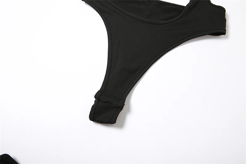 Sexy Sleeveless Cut Out Bodysuits For Women Summer Beach Holiday Tops One Piece High Rise Bodysuit Rompers Clothes Swimsuit