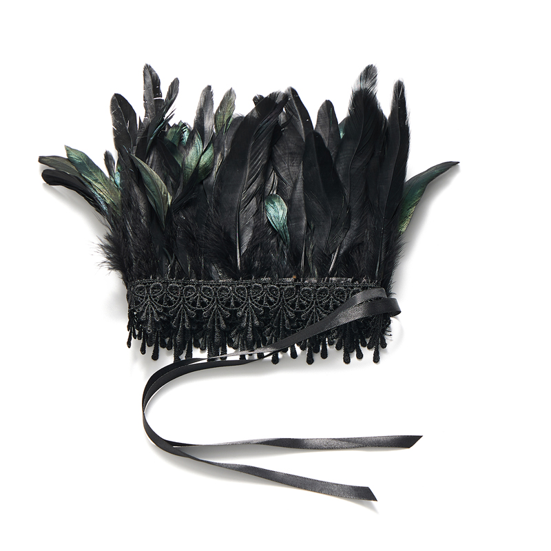 Women Natural Feather Cape Maleficent Costume Gothic Lacing Shawl Shrug Collar Feather Cape Halloween Cosplay Christmas Party