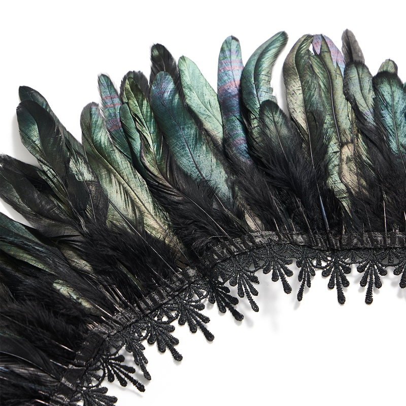 Women Natural Feather Cape Maleficent Costume Gothic Lacing Shawl Shrug Collar Feather Cape Halloween Cosplay Christmas Party