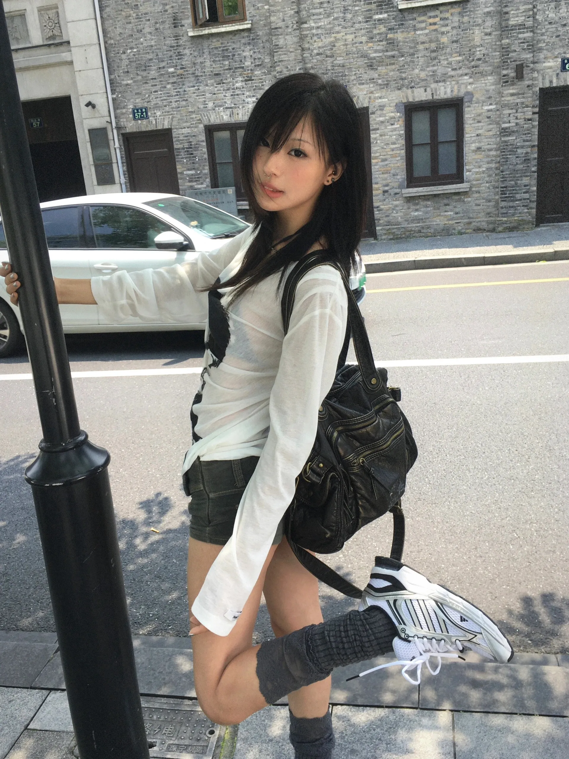 Karrram Japanese Y2k Graffiti Print Tops Trashy 2000s Oversized T-shirt High Street Grunge Lazy Style Streetwear American Retro