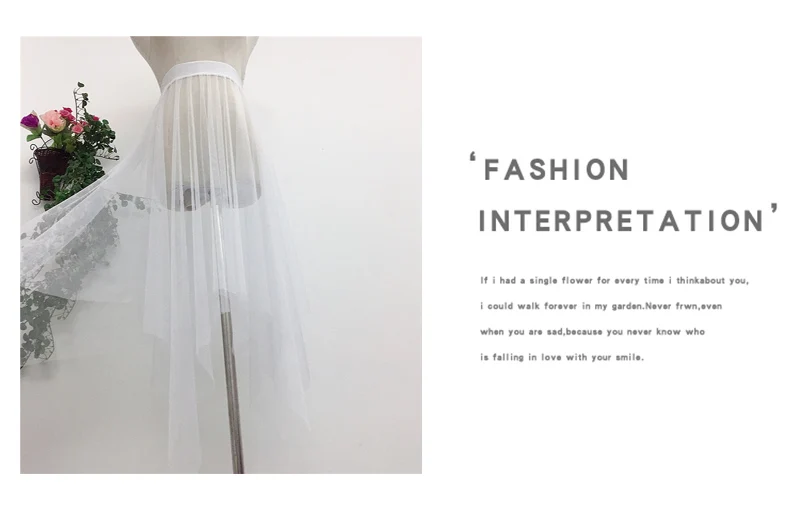 2023 Hot Fashion Petticoat Summer Sheer Layer Long Black White Tulle Lace Mesh Skirt Women Underskirt Skirt