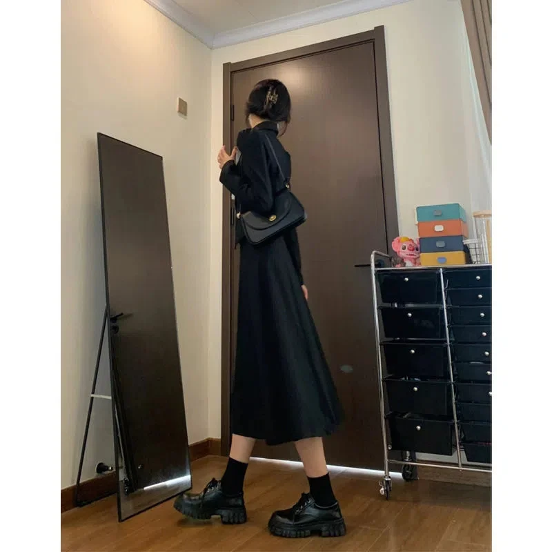2023 New Fit Early Autumn French Vintage Bow Small Fragrant Coat Long Half Skirt Two Piece Set for Women