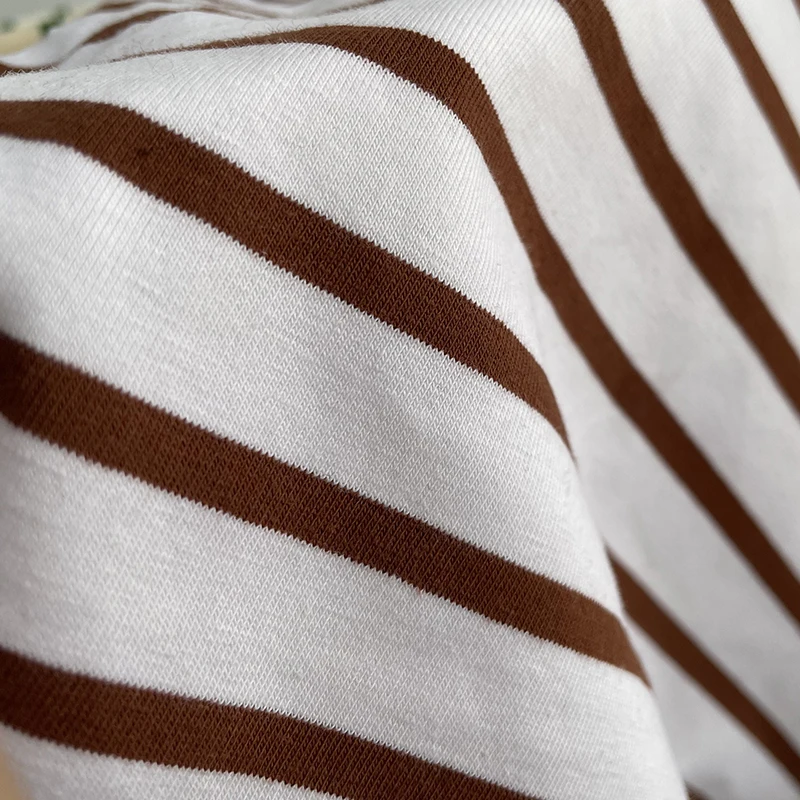 Hirsionsan Summer Oversized 100% Cotton T Shirt Women 2023 New Loose Striped Split Tees Casual Tshirt Basic Female Tops