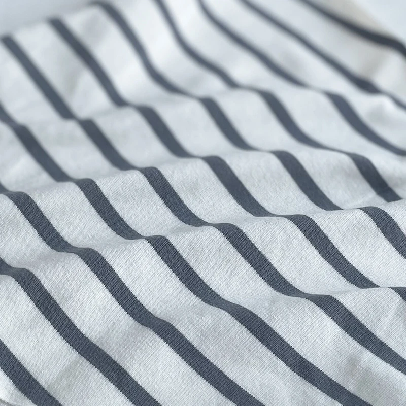 Hirsionsan Summer Oversized 100% Cotton T Shirt Women 2023 New Loose Striped Split Tees Casual Tshirt Basic Female Tops
