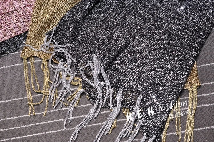 Sexy Shiny Gold Silver Knitted Tank Tops Women Bling Bling Sequined Tassels Knitted Vest All Neon Store Clothes Korean