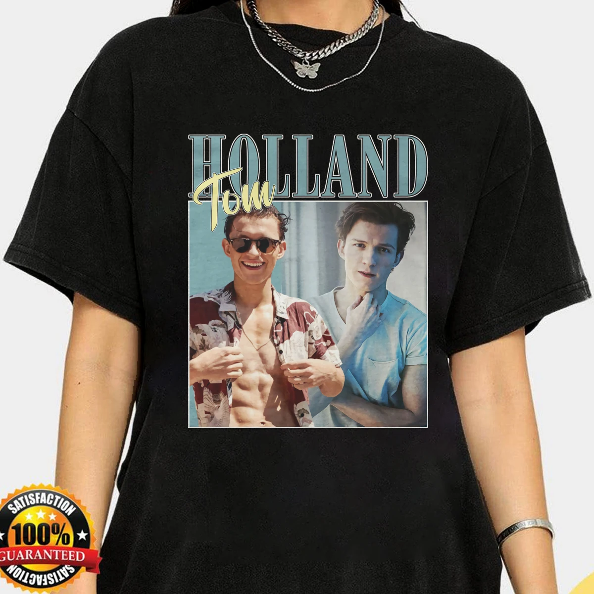 Tom Holland Retro 90's Shirt Inspiring Rap Hip Hop Tom Holland Homage Tee Vintage Tom Holland T-Shirt Kawaii Graphic Tee Tops