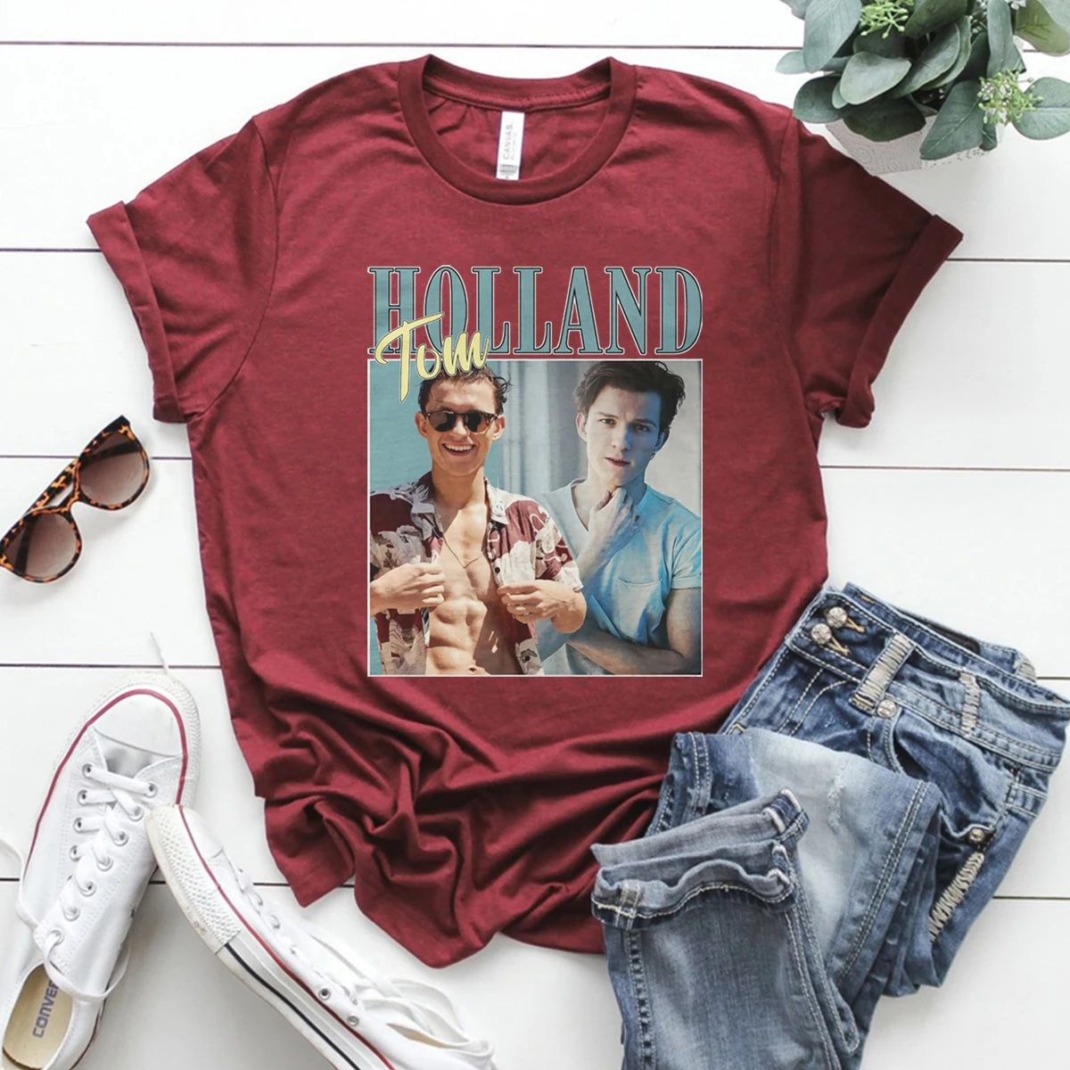 Tom Holland Retro 90's Shirt Inspiring Rap Hip Hop Tom Holland Homage Tee Vintage Tom Holland T-Shirt Kawaii Graphic Tee Tops