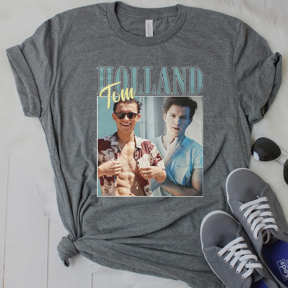 Tom Holland Retro 90's Shirt Inspiring Rap Hip Hop Tom Holland Homage Tee Vintage Tom Holland T-Shirt Kawaii Graphic Tee Tops