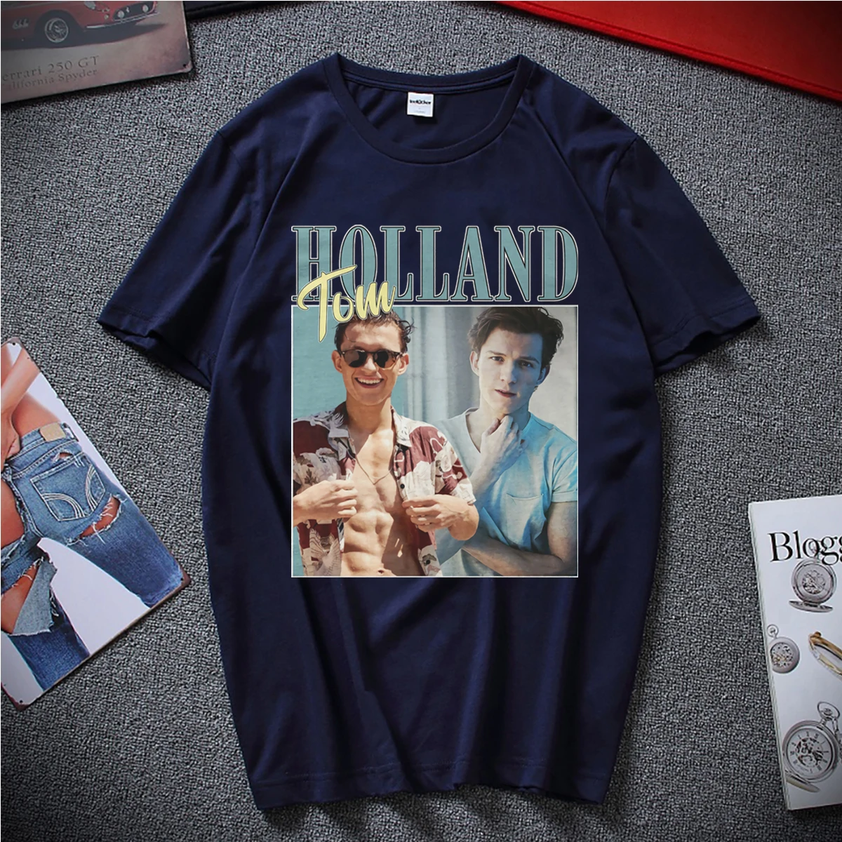 Tom Holland Retro 90's Shirt Inspiring Rap Hip Hop Tom Holland Homage Tee Vintage Tom Holland T-Shirt Kawaii Graphic Tee Tops