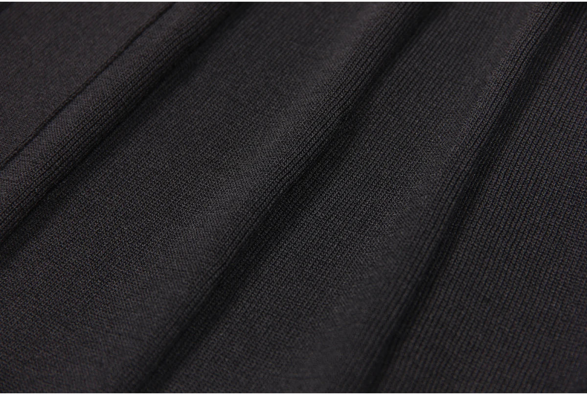 Spot 2024 European And American Spring And Autumn New Fashion High Quality Knitted Lapel Slim Slim A-line Dress Women