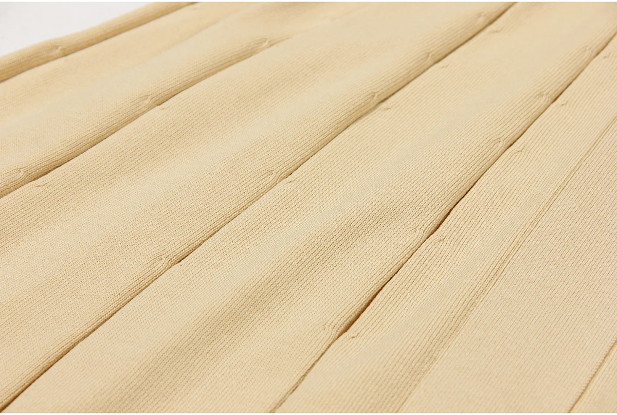 Spot 2024 European And American Spring And Autumn New Fashion High Quality Knitted Lapel Slim Slim A-line Dress Women