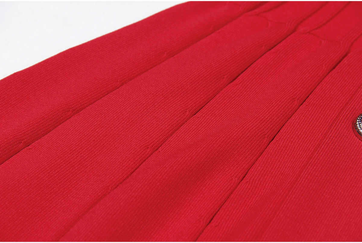 Spot 2024 European And American Spring And Autumn New Fashion High Quality Knitted Lapel Slim Slim A-line Dress Women