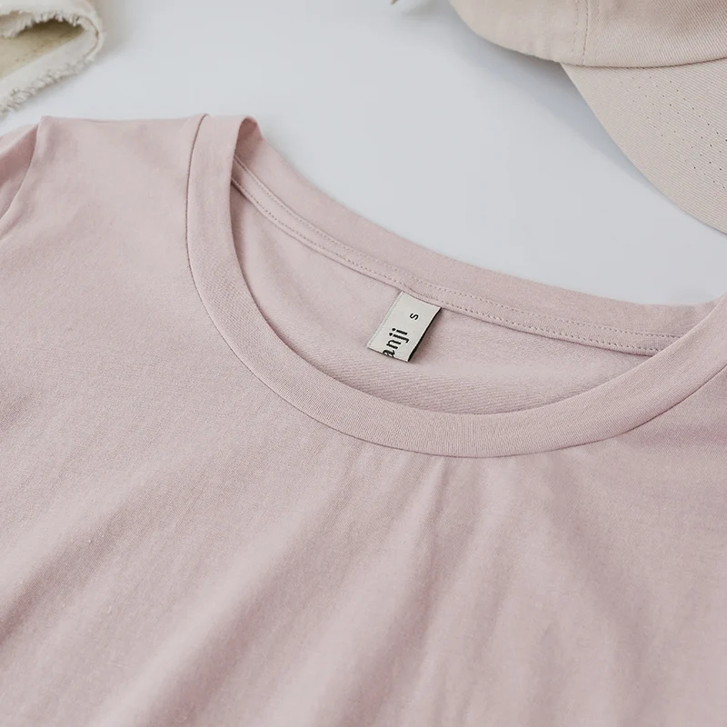 94% Cotton Summer Fashion Women T Shirt Basic O-Neck Girls Tops Black Tee Shirt Femme Camisetas De Mujer M30146