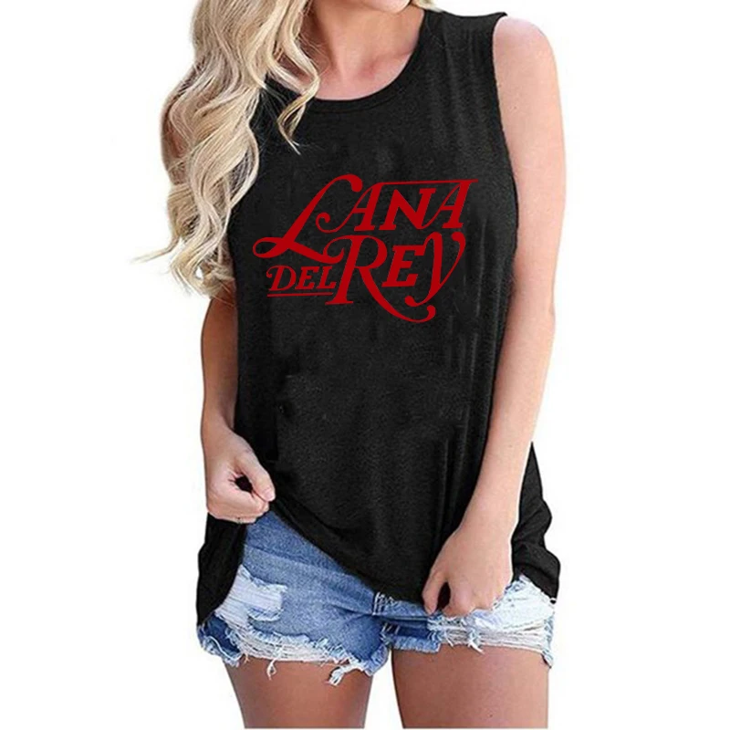Hip Hop Vest Lana Del Rey Ldr Sailing T Shirt Tank Top Harajuku Women Vintage T-Shirt Streetwear Female Tshirt