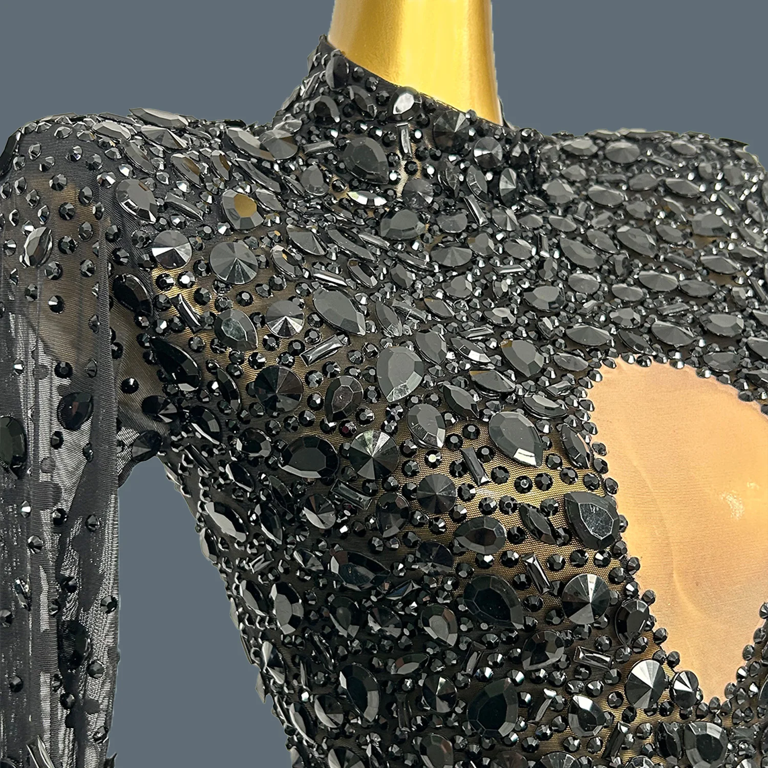 Obsidian Black Crystal Beading Prom Dress for Black Girls Long Ladies Dresses Special Occasions Sexy Party Gowns Cuican