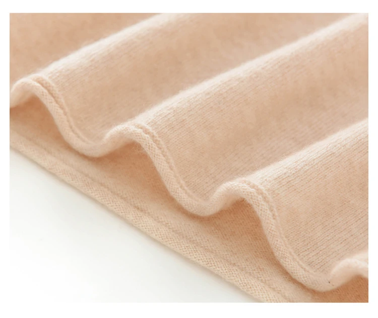 Women's Pullover Autumn/Winter 100% Cashmere Sweater Casual Knitted Sweater High Collar Loose Tops Basic Pile Collar Blouse
