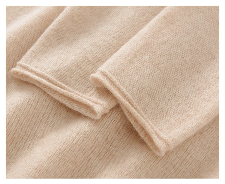 Women's Pullover Autumn/Winter 100% Cashmere Sweater Casual Knitted Sweater High Collar Loose Tops Basic Pile Collar Blouse