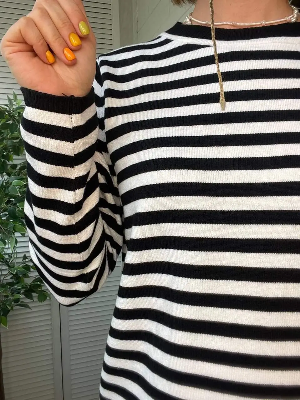 Bornladies Knitted Stripe Sweater Women 2025 Autumn Winter Loose Casual Thick Pullovers Female Warm Long-sleeved Round Neck Tops