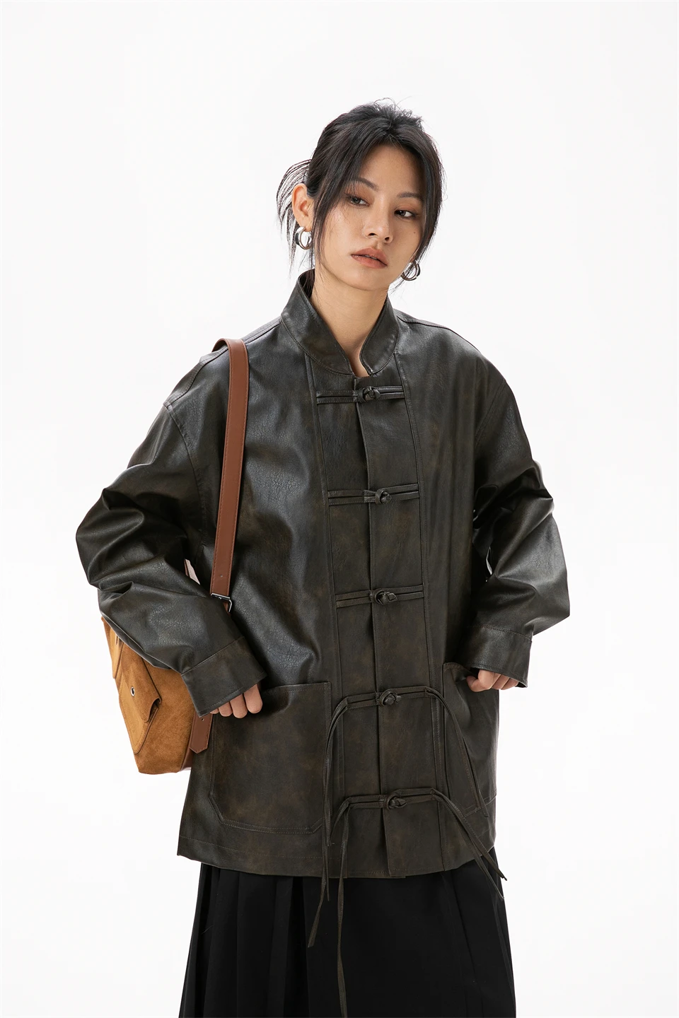 Women's Real Leather Jacket Sheepskin Coats 2024 Women New in Outerwears Chinese Style Authentic Genuine Leather Jacket Women