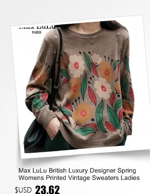 Amax luluE 2024 Autumn Luxury Knitted Cardigans Womens Loose Fashion Warm Floral Sweaters Ladies Printed Casual Elegant Clothing