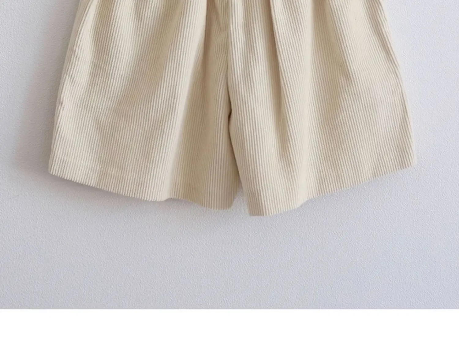 97% Cotton Corduroy High Waisted Shorts Soft Chic Elegant Womens Shorts All Match Sweatshorts Femme