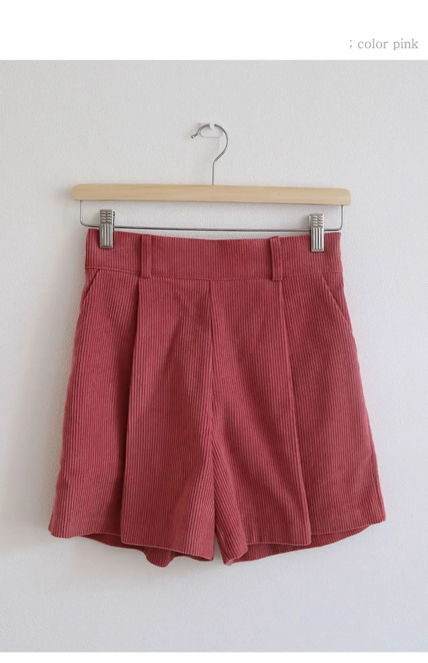 97% Cotton Corduroy High Waisted Shorts Soft Chic Elegant Womens Shorts All Match Sweatshorts Femme