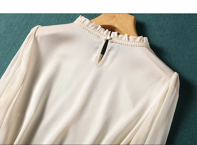 New Spring embroidery shirts for ladies Fashion chiffon sleeve Women's blouses blusa mujer