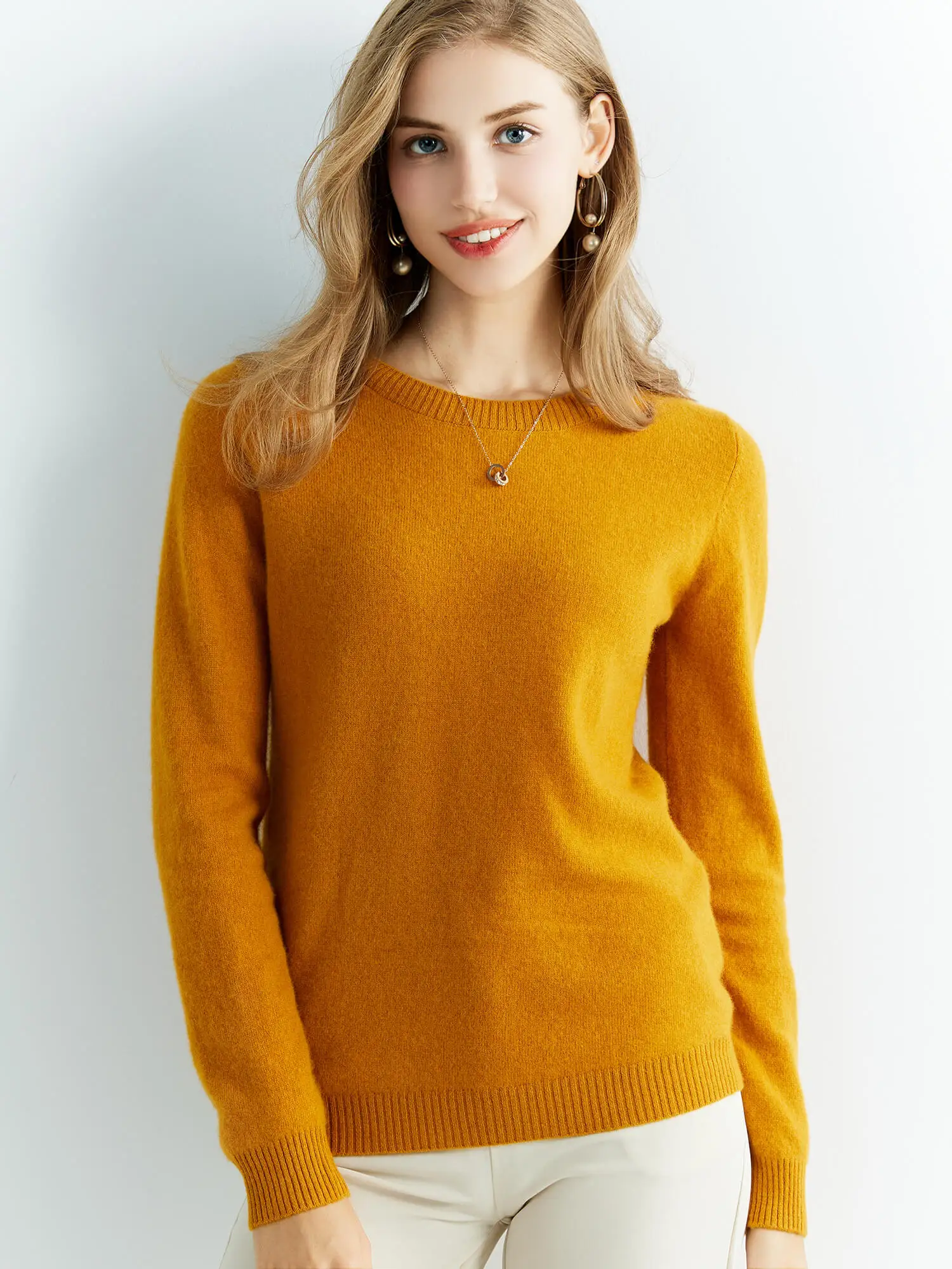 Knitwears Wool Sweaters 100% Merino Wool Knitted Cashmere Sweater Women Spring O-Neck Knit Pullovers Jumpers Clothing Top Female
