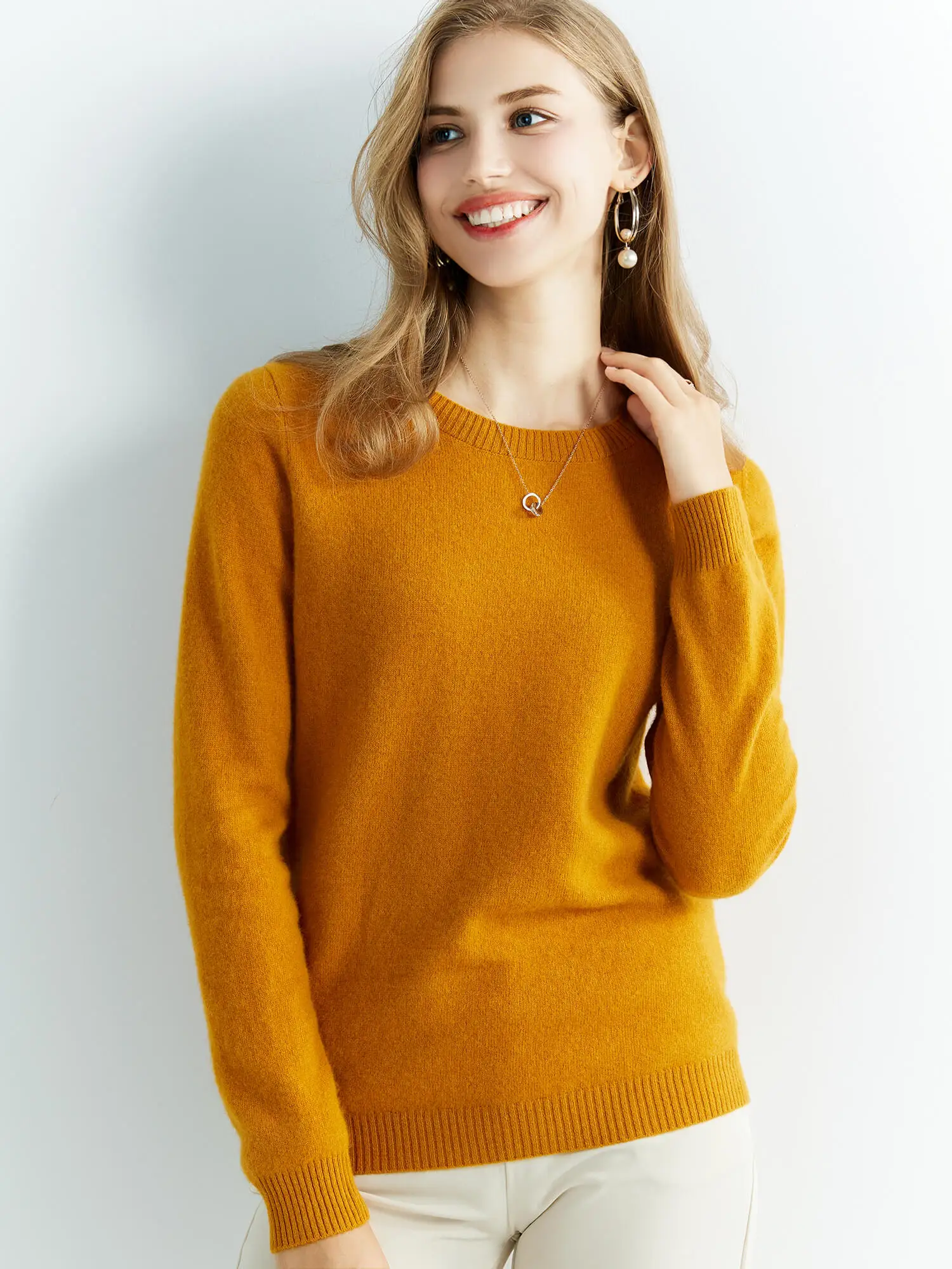 Knitwears Wool Sweaters 100% Merino Wool Knitted Cashmere Sweater Women Spring O-Neck Knit Pullovers Jumpers Clothing Top Female