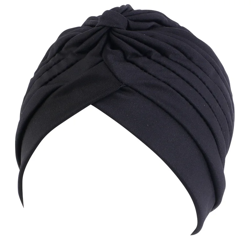 Women Stretchy Turban Cap Muslim Hijabs Hat Female Inner Hijab Solid Arab Indian Cap Wrap Head Scarf Hat Hair Loss Accessories