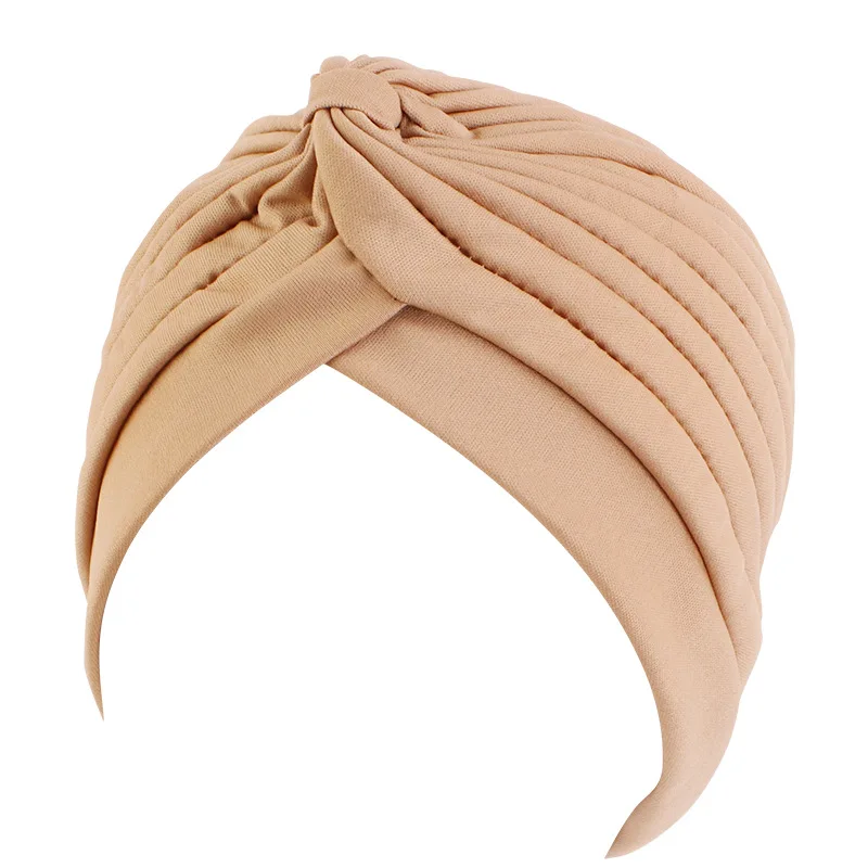 Women Stretchy Turban Cap Muslim Hijabs Hat Female Inner Hijab Solid Arab Indian Cap Wrap Head Scarf Hat Hair Loss Accessories