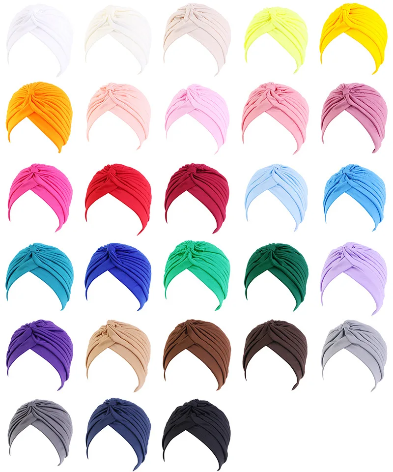 Women Stretchy Turban Cap Muslim Hijabs Hat Female Inner Hijab Solid Arab Indian Cap Wrap Head Scarf Hat Hair Loss Accessories