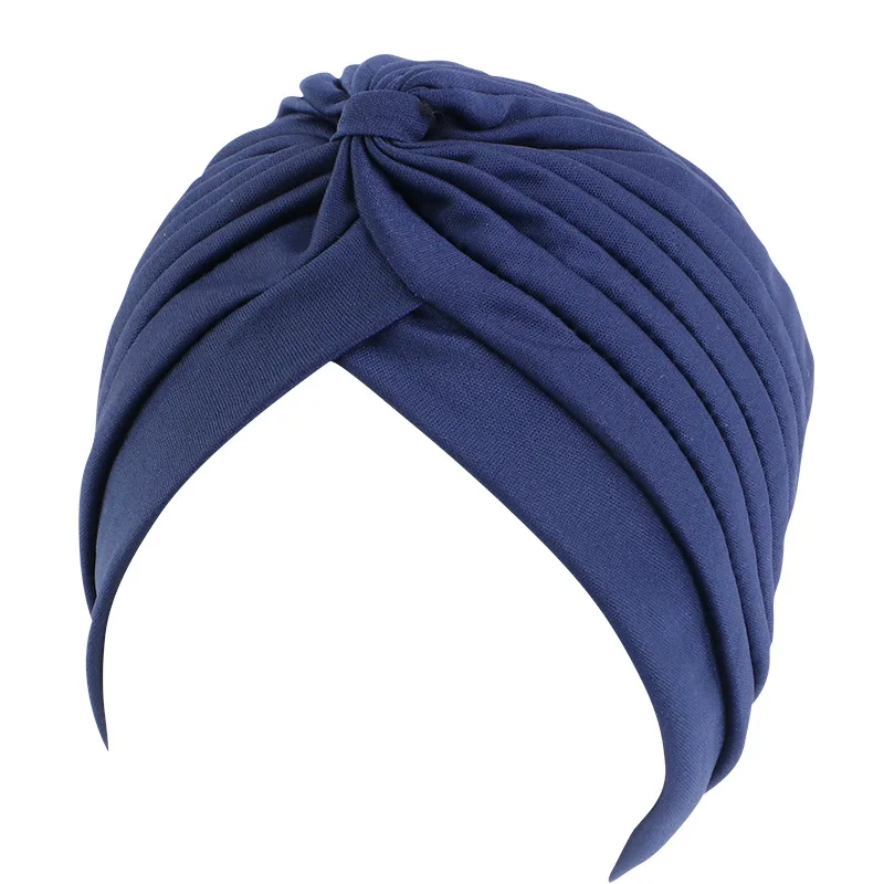 Women Stretchy Turban Cap Muslim Hijabs Hat Female Inner Hijab Solid Arab Indian Cap Wrap Head Scarf Hat Hair Loss Accessories