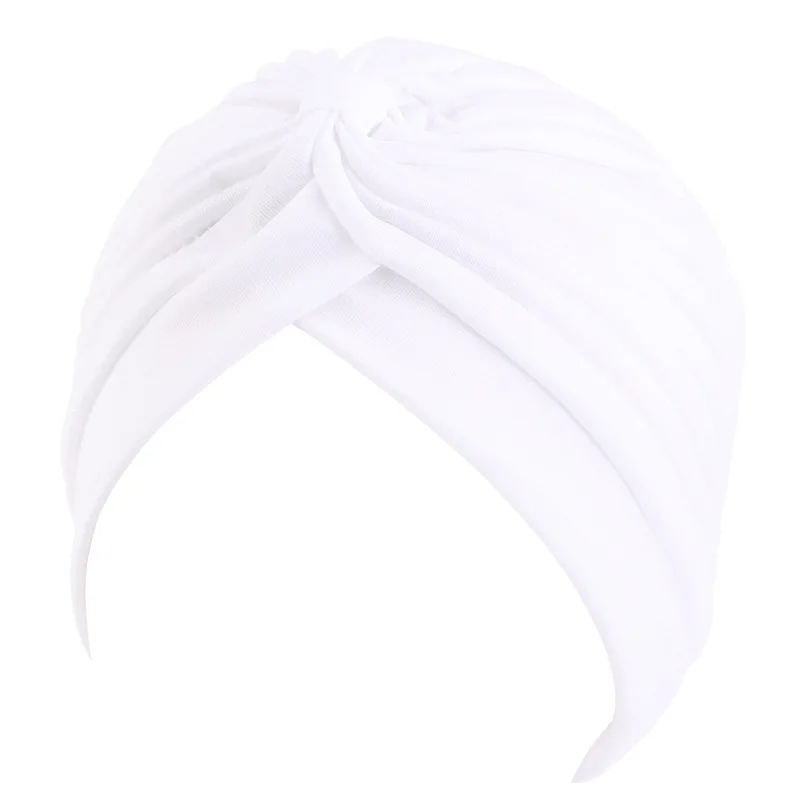 Women Stretchy Turban Cap Muslim Hijabs Hat Female Inner Hijab Solid Arab Indian Cap Wrap Head Scarf Hat Hair Loss Accessories