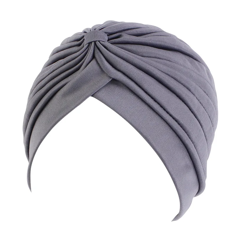Women Stretchy Turban Cap Muslim Hijabs Hat Female Inner Hijab Solid Arab Indian Cap Wrap Head Scarf Hat Hair Loss Accessories