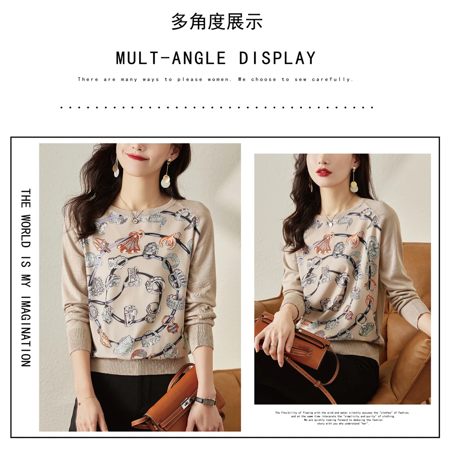 New Casual Soft Knit bottoming shirts Sweater Tees Basic shirts knitted Tops