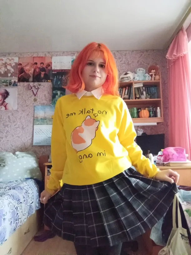 Female Sweatshirts No Talk Me Cute Angy Cat Print Top Women Harajuku Oversize Long-Sleeve Kawaii Animal 2024 New Lady Sweatshirt