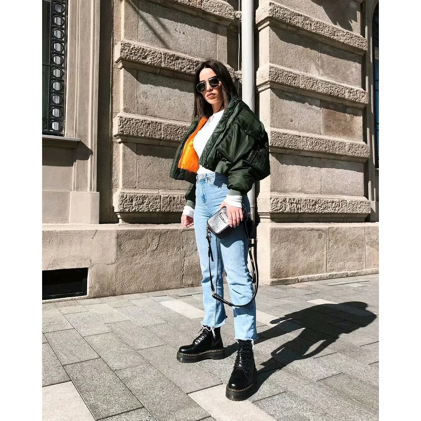 women green full sleeve pockets jackets 2020 fashion ladies elastic sleeves zipper keep wearm jacket chic female streetwear