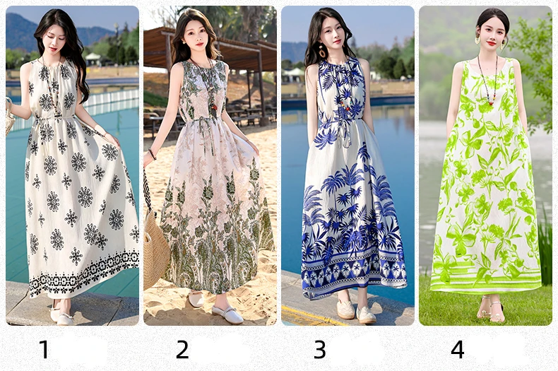 New Fashion 2026 Summer Print Women Short Sleeve Cotton Plus Size Women Clothing Dress Ladies Large Size Vestidos dresses
