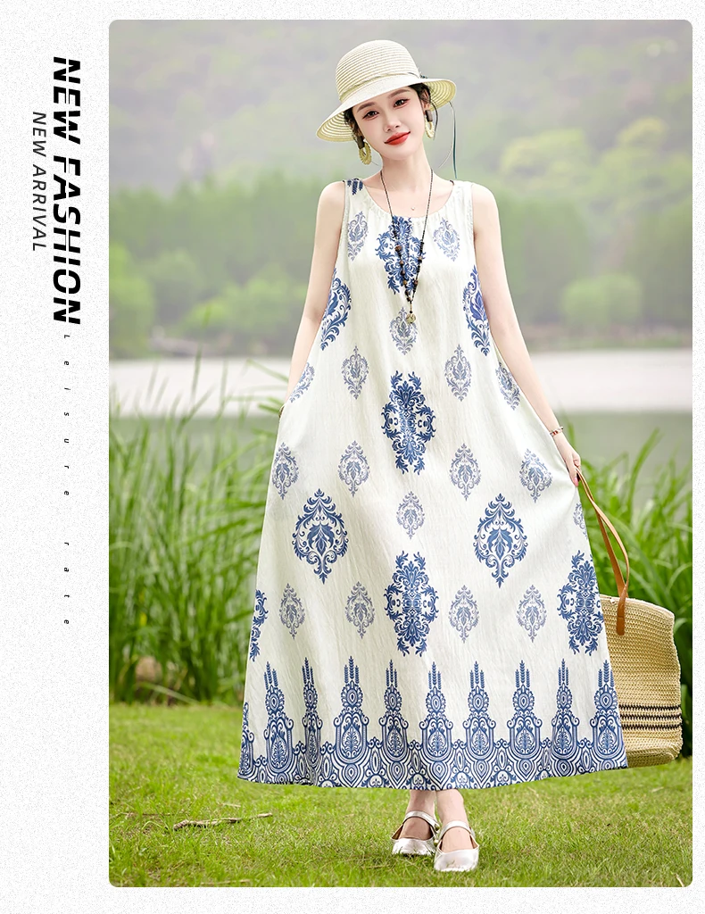 New Fashion 2026 Summer Print Women Short Sleeve Cotton Plus Size Women Clothing Dress Ladies Large Size Vestidos dresses