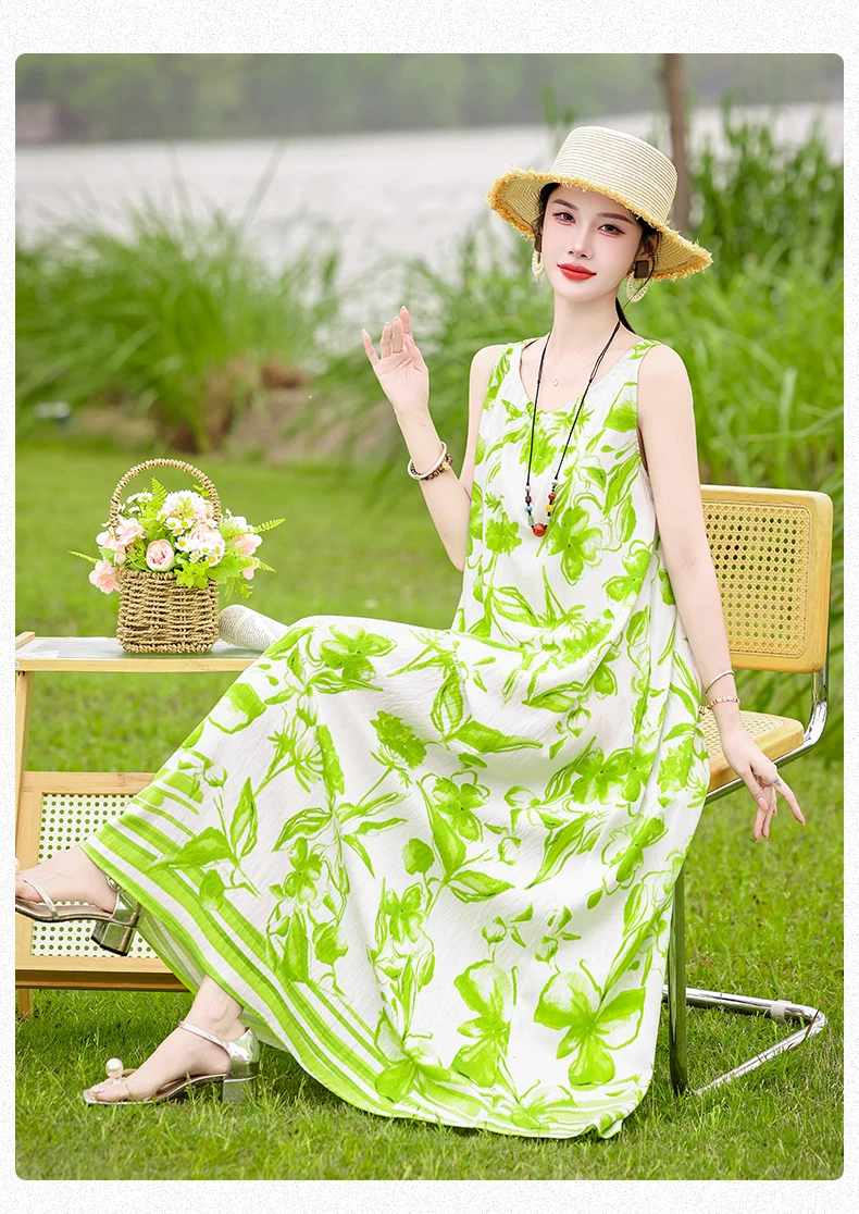 New Fashion 2026 Summer Print Women Short Sleeve Cotton Plus Size Women Clothing Dress Ladies Large Size Vestidos dresses