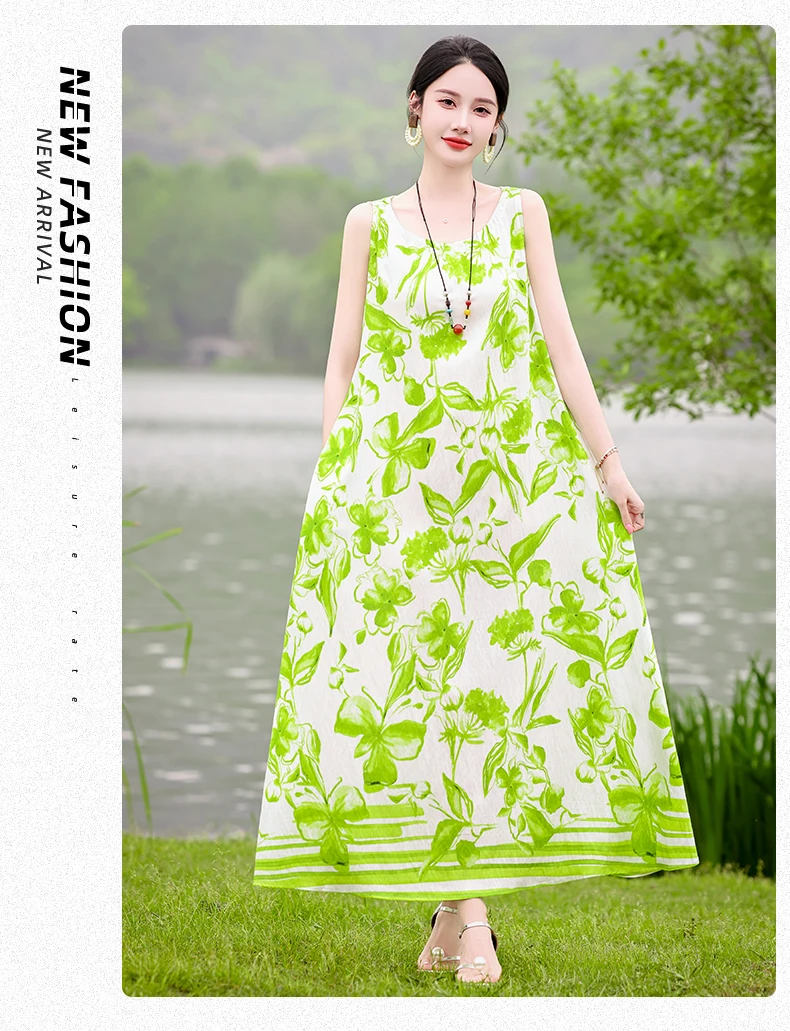 New Fashion 2026 Summer Print Women Short Sleeve Cotton Plus Size Women Clothing Dress Ladies Large Size Vestidos dresses