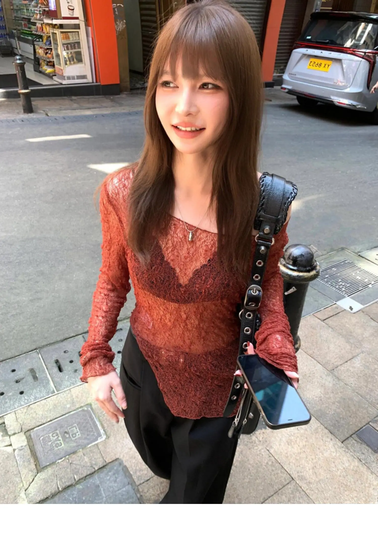Tonngirls Sexy Lace Tshirts Women Long Sleeve See Through Irregual Vintage Tops Streetwear Fairycore Splits Y2k Tee Tops 2000s