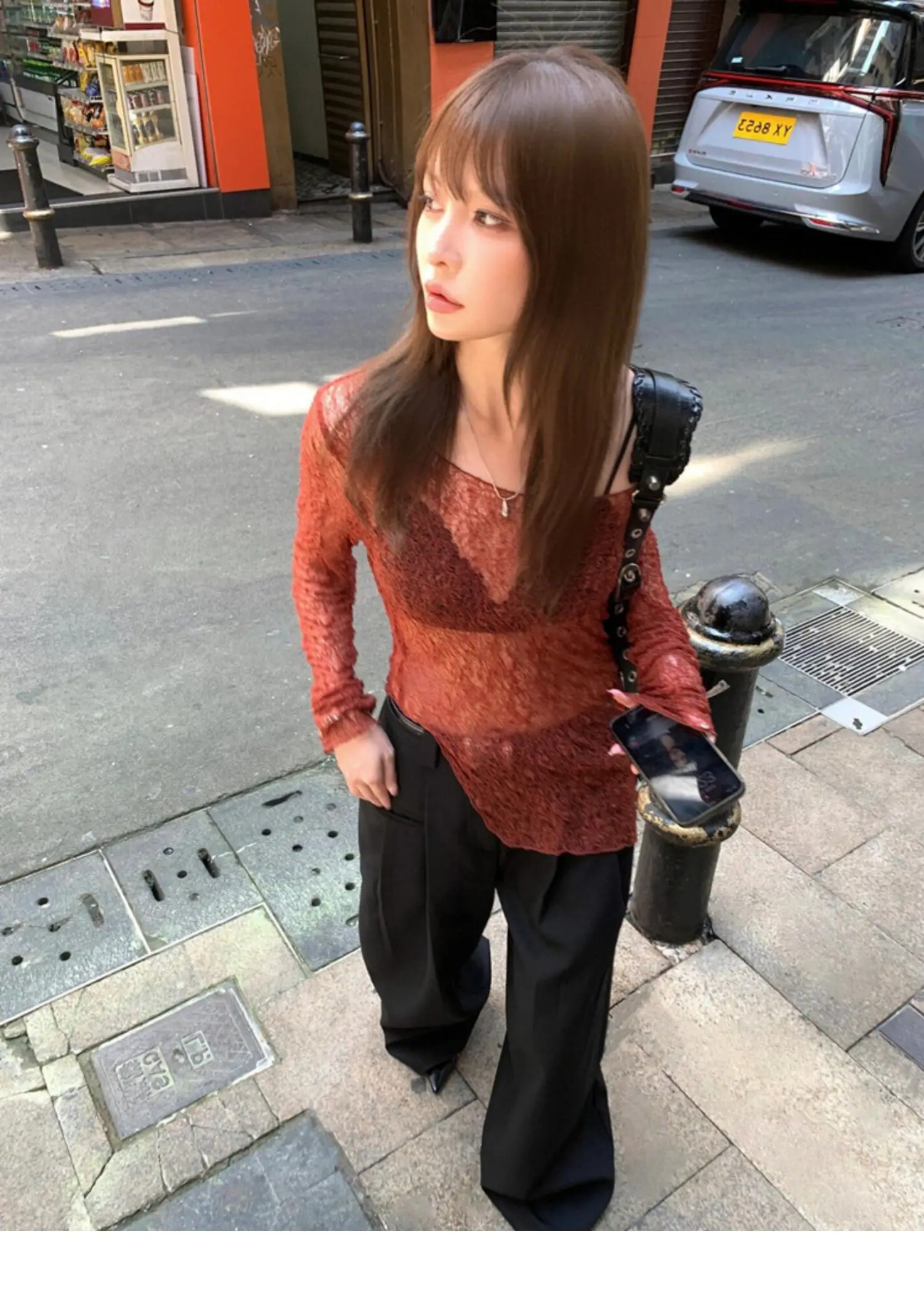 Tonngirls Sexy Lace Tshirts Women Long Sleeve See Through Irregual Vintage Tops Streetwear Fairycore Splits Y2k Tee Tops 2000s