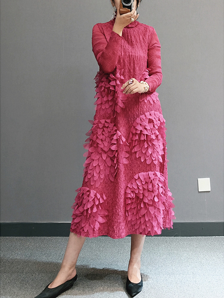 A Flower Of Dressed Folds For Long-sleeved Women In A Loose Corn Solid Color Ladies Fashion Clothes Summer 2025 Women Clothing