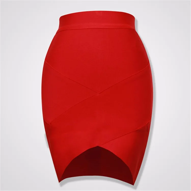 High Quality Ladies Rayon Thick Short Bandage Skirt Cocktail Party Cute Mini Skirt