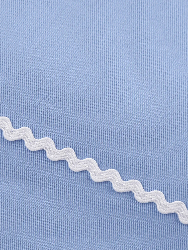 Tonval Sailor Collar Short Sleeve Vintage Style High Waist Swing Dresses Elegant for Women Blue Evening Gowns Pleated Dress