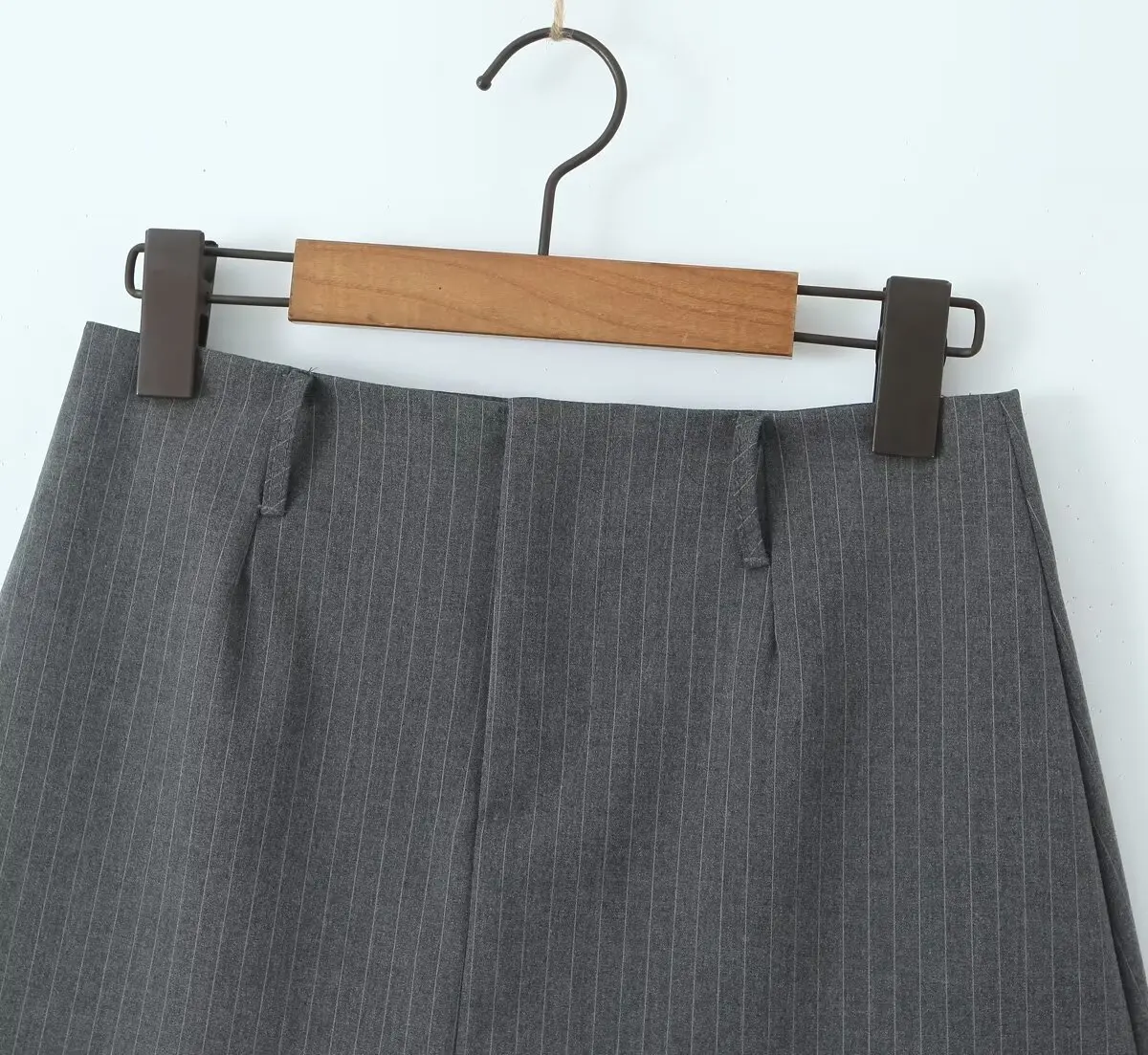 YENKYE Y2K Cool Girl Striped Pencil Mini Skirt Vintage High Waist Sexy Women Black Gray Summer Skirts